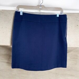 Banana Republic Navy Blue Pencil Skirt Career Office Side Zip‎ Size 8P